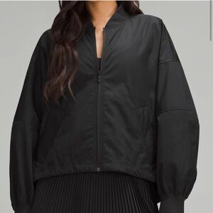 Lightweight Hem-Cinch Bomber Jacket